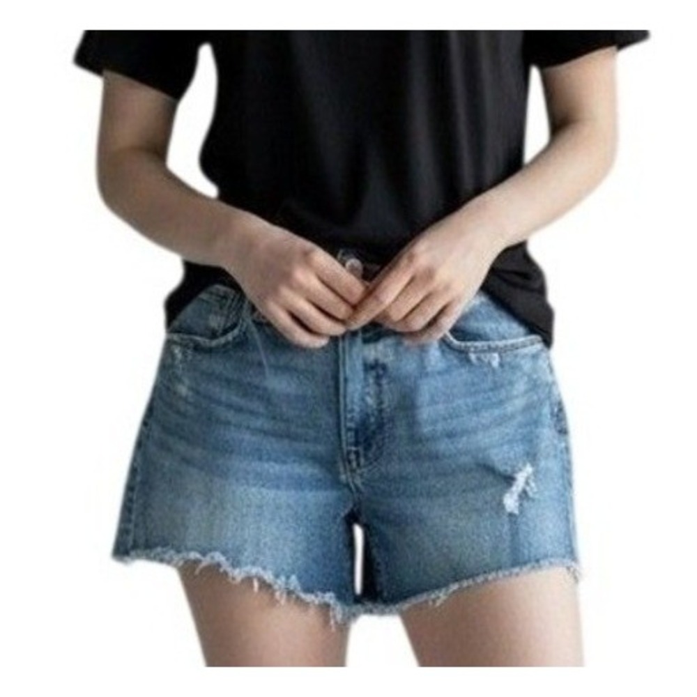 Evereve‎ Womens 27 The Ever Short Denim Raw Hem